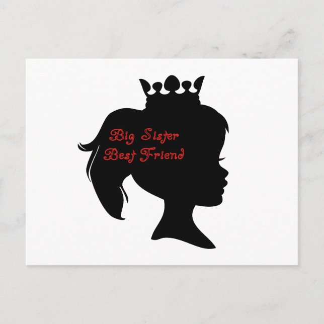 Princess Big Sister Best Friend Postcard (Front)