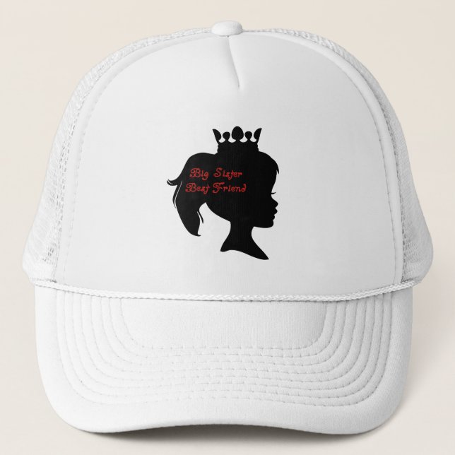 Princess Big Sister Best Friend Trucker Hat (Front)