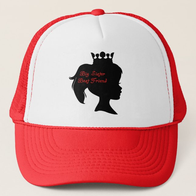 Princess Big Sister Best Friend Trucker Hat (Front)