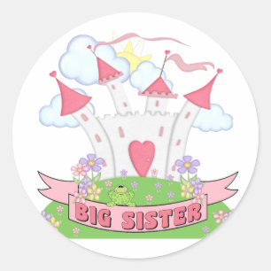 PRINCESS BIG SISTER CLASSIC ROUND STICKER