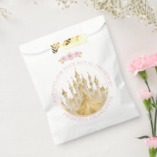 Princess Birthday Favour Bag - Pink and Gold Royal