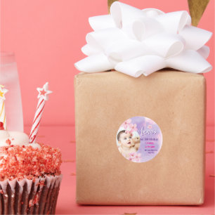 Princess birthday Foam Board Classic Round Sticker