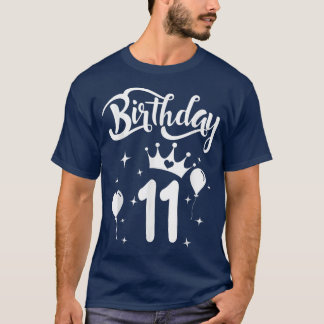 Princess Birthday Girl 11 Year Old Themed Princess T-Shirt
