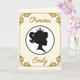 Princess Birthday Her Royal Highness Name & Age Card