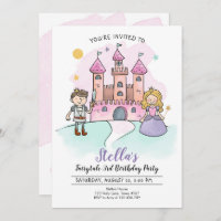 Princess Birthday Invitation Knights Fairytale