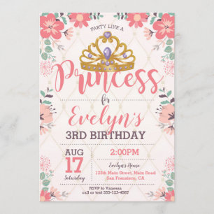 Princess Birthday Invitation - Princess Party