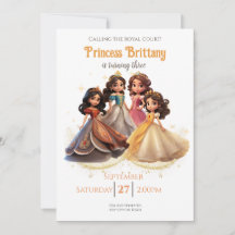Princess Birthday Invitation, Princess Royal Court