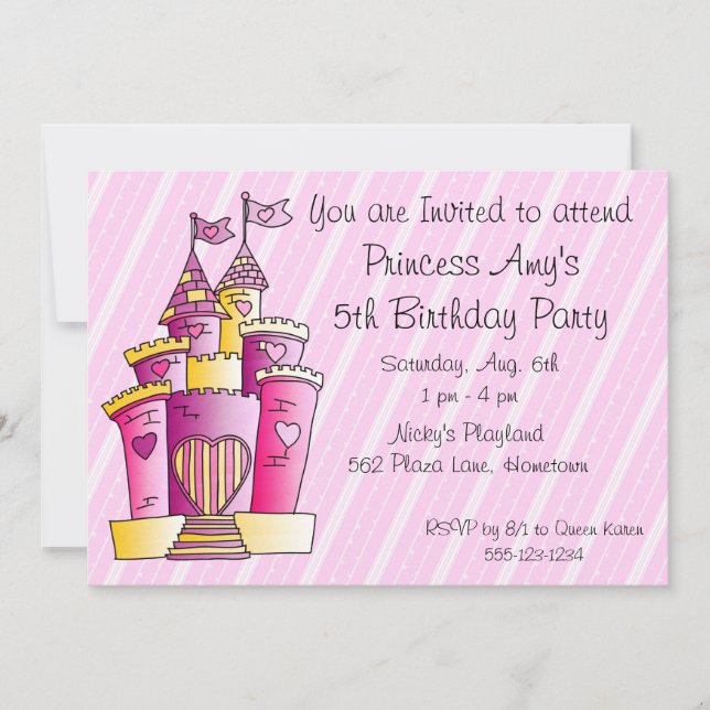 PRINCESS Birthday Invitations Announcements (Front)