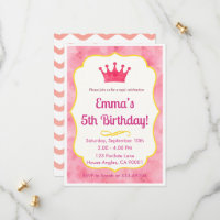 Princess Birthday Invite | Pink Royal Party