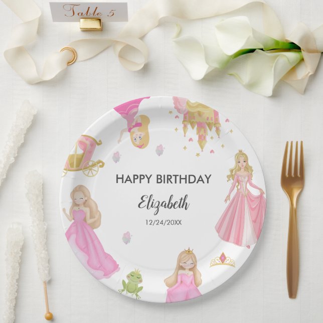 Princess Birthday  Paper Plate (Wedding)