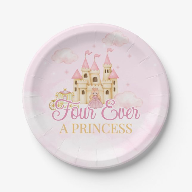 Princess Birthday Paper Plate (Front)