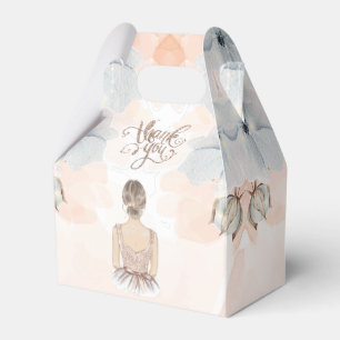 Princess Birthday Party Beige glitter Thank you Favour Box