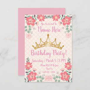 Princess Birthday Party Invitations