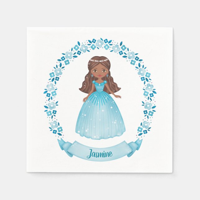 Princess Birthday Party Napkin (Front)