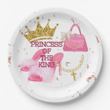 Princess birthday party paper plate