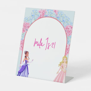 princess birthday party pedestal sign