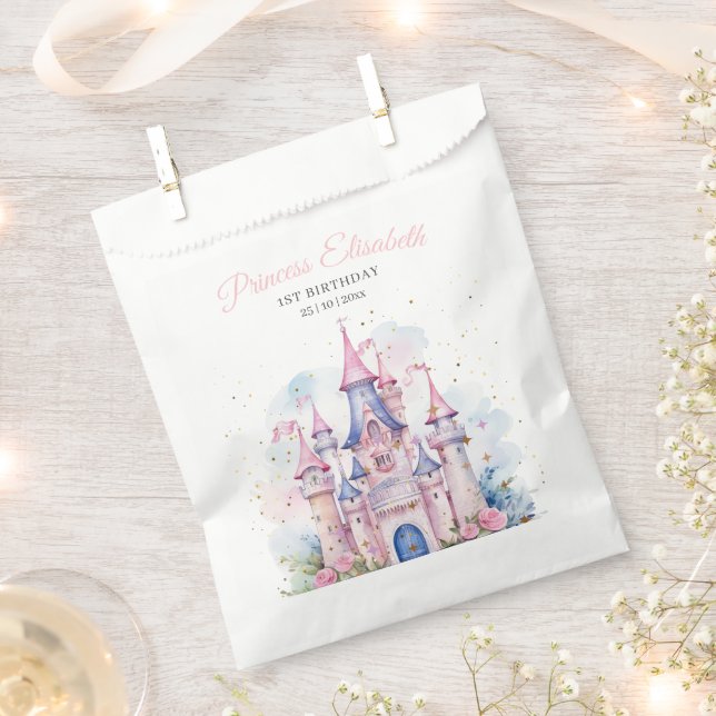 Princess Birthday Party, Princess Castle Birthday Favour Bag (Clipped)