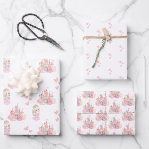 Princess Birthday party Wrapping Paper Sheet