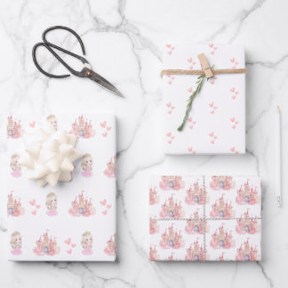 Princess Birthday party Wrapping Paper Sheet