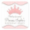 Princess Birthday Pink Crown Favour Sticker