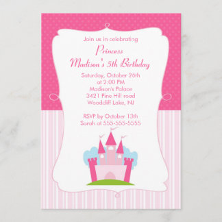 Princess Birthday Pretty In Pink Party Invitation