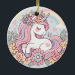 Princess Blossom Ceramic Ornament<br><div class="desc">The unicorns were the most recognisable magic the fairies possessed,  and they sent them to those worlds where belief in the magic was in danger of falling altogether. After all there has to be some belief in magic- however small- for any world to survive.  ~ Terry Brooks</div>