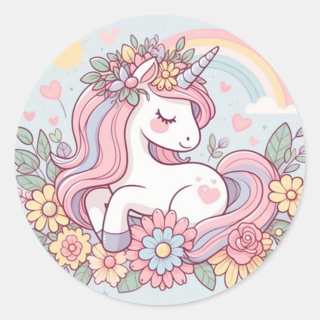 Princess Blossom Classic Round Sticker (Front)