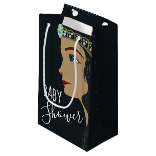 Princess Blue Baby Shower Small Gift Bag