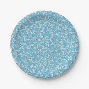 Princess Blue Royal Storybook Fairy Tale Chic Paper Plate