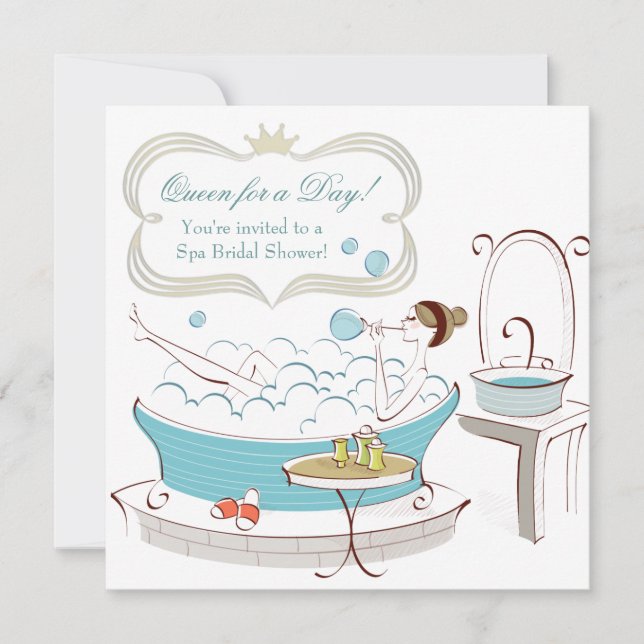 Princess Bride Spa Bridal Shower Invitation (Front)