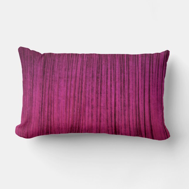 Princess Bright Pink velvet texture print Lumbar Cushion (Front)