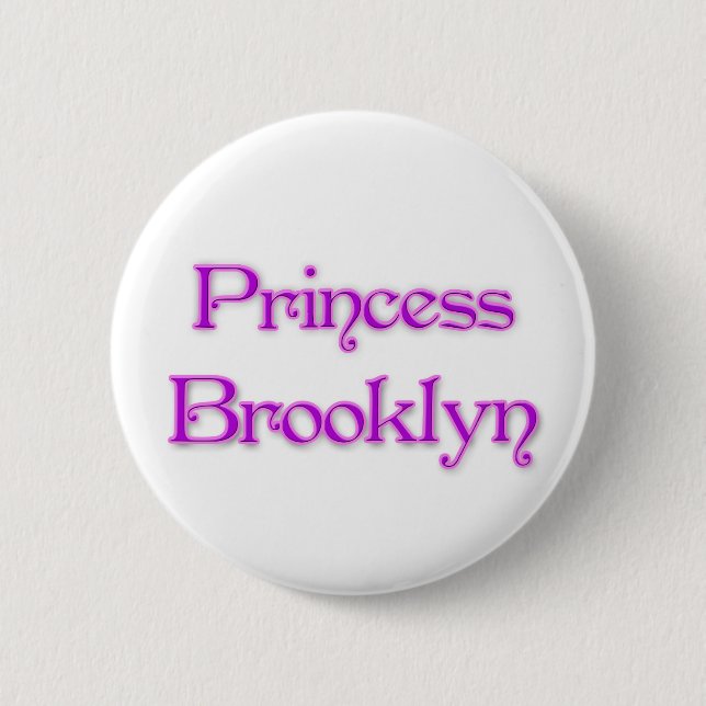 Princess Brooklyn 6 Cm Round Badge (Front)