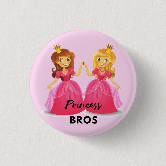 Princess Bros 3 Cm Round Badge (Front)