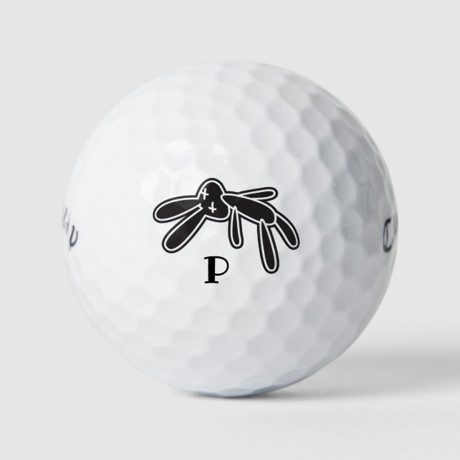 Princess bunny with your initial golf balls (Front)