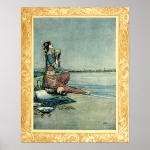 Princess By The Sea by Heath Robinson Poster