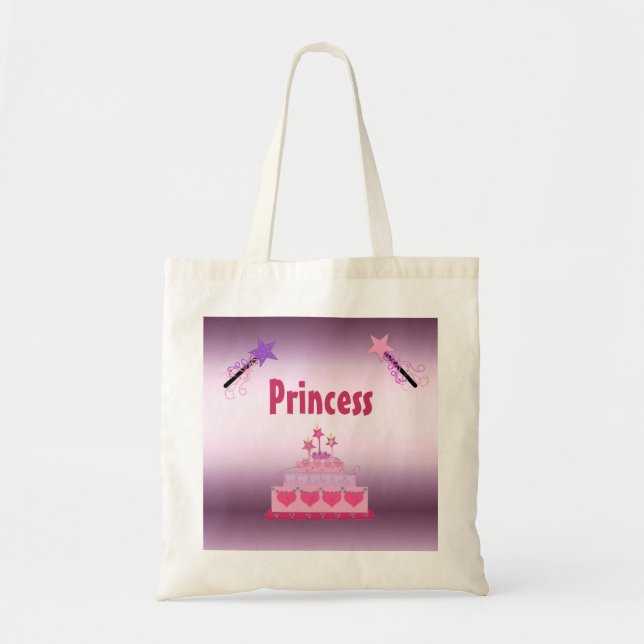 Princess Cake and Magic Wands Tote Bag (Front)