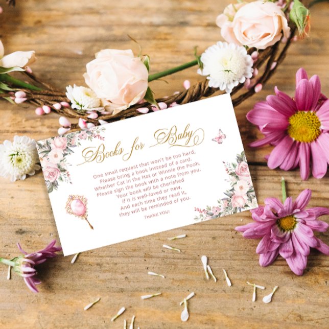 Princess Carriage Baby Shower Books for Baby Enclosure Card (Creator Uploaded)