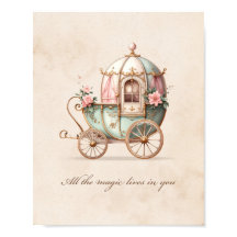 Princess Carriage Nursery Art Poster