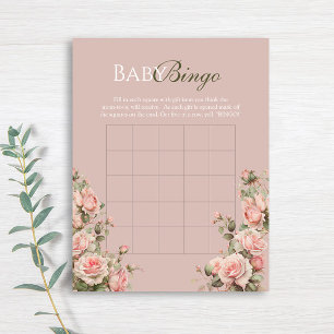 Princess Carriage Vintage Roses Baby Bingo