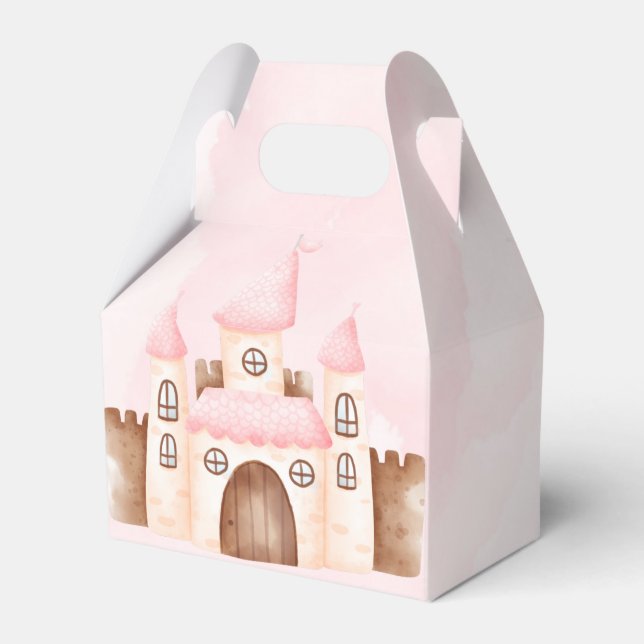 Princess Castle and Horse Birthday Party Favour Box (Front Side)