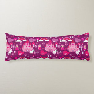 princess castle and unicorn rainbow body cushion