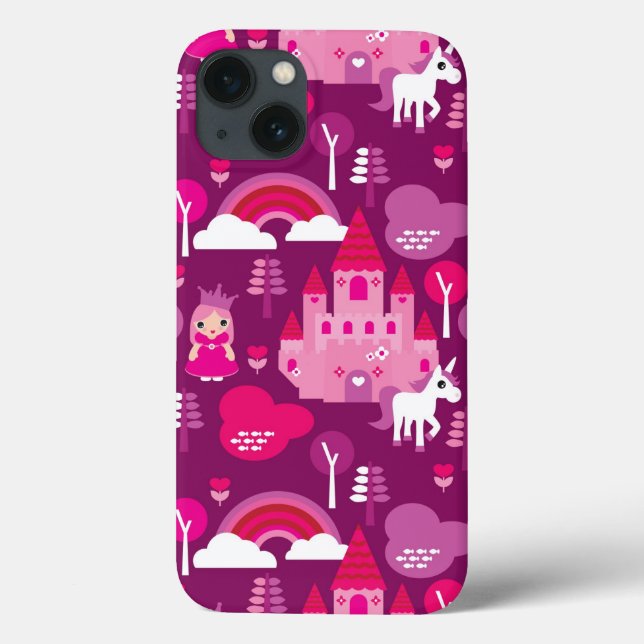 princess castle and unicorn rainbow Case-Mate iPhone case (Back)