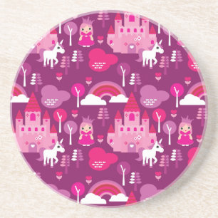 princess castle and unicorn rainbow coaster