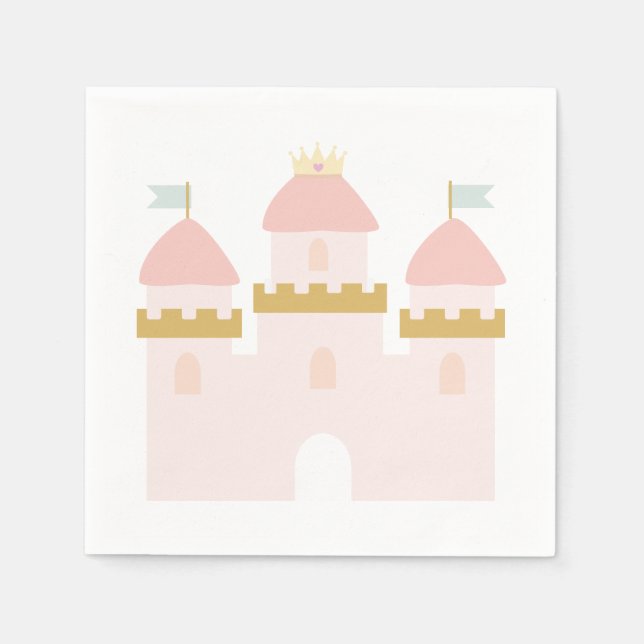 Princess Castle Birthday Napkin (Front)