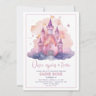 Princess Castle Birthday Party Invitation