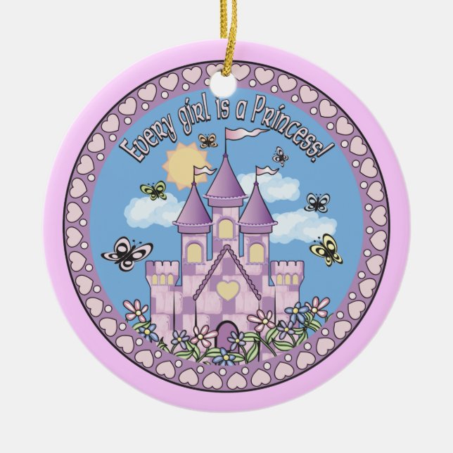 Princess Castle Ceramic Ornament (Front)