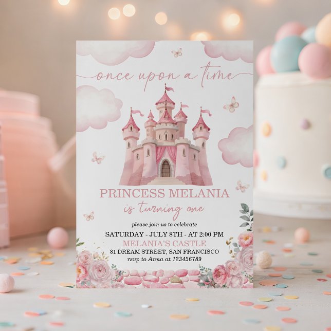 Princess Castle Pink Birthday Invite (Creator Uploaded)