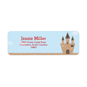 Princess Castle Return Address Label