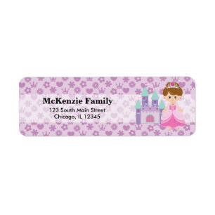 Princess & Castle Return Address Label