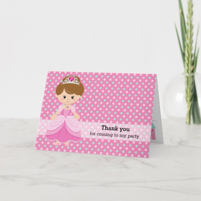 Princess & Castle Thank You Card (Front)
